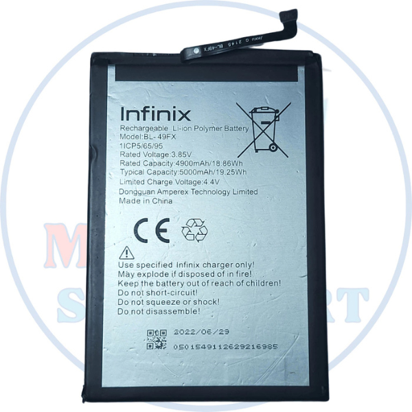 baterai hp infinix smart 5 -BL-49FX - Smart 6 plus - hot 8 - hot 9 - hot 9 pro - note 7 lite - smart 6 - smart 6 hd - asli original copotan cabutan